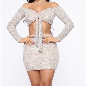 Two piece sequin set